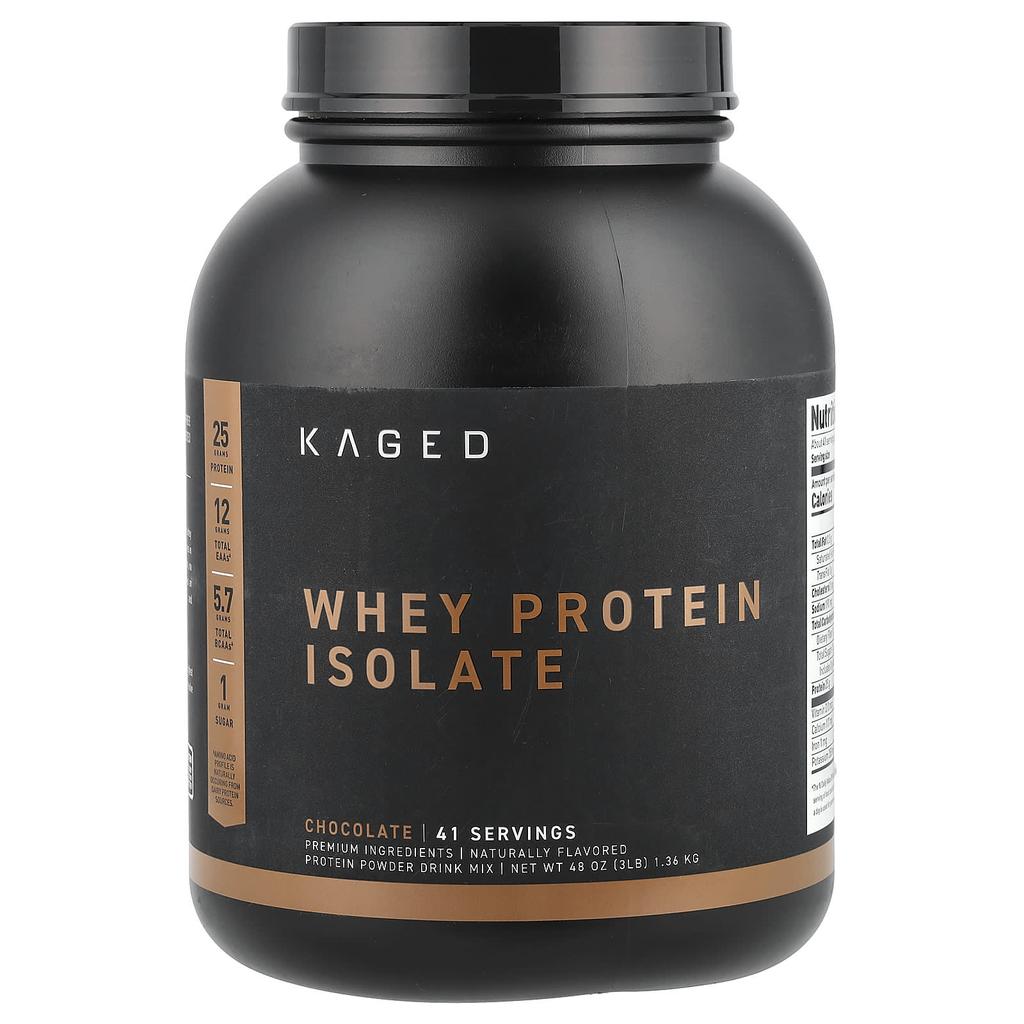 Kaged, whey protein isolate, chocolate, 1.36 kg (3 lb)