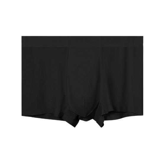 Мужское боксерское нижнее белье средней посадки с эластичным поясом, однотонные шорты-брифы, однотонные