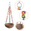 Птичий домик Красочная подставка для цепи Игра в скорлупе кокоса Легкая подвесная игрушка-качели для попугая