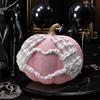 Halloween Pumpkin Decor Decorative Figurine Spooky Tabletop Decoration Crafts with Skeleton Hands