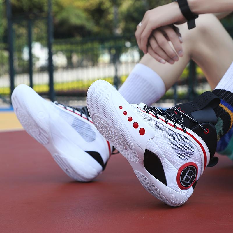 38-46 подростковые взрослые большие амортизирующие противоскользящие дышащие высокие баскетбольные кроссовки для повседневных видов спорта и тренировок по баскетболу