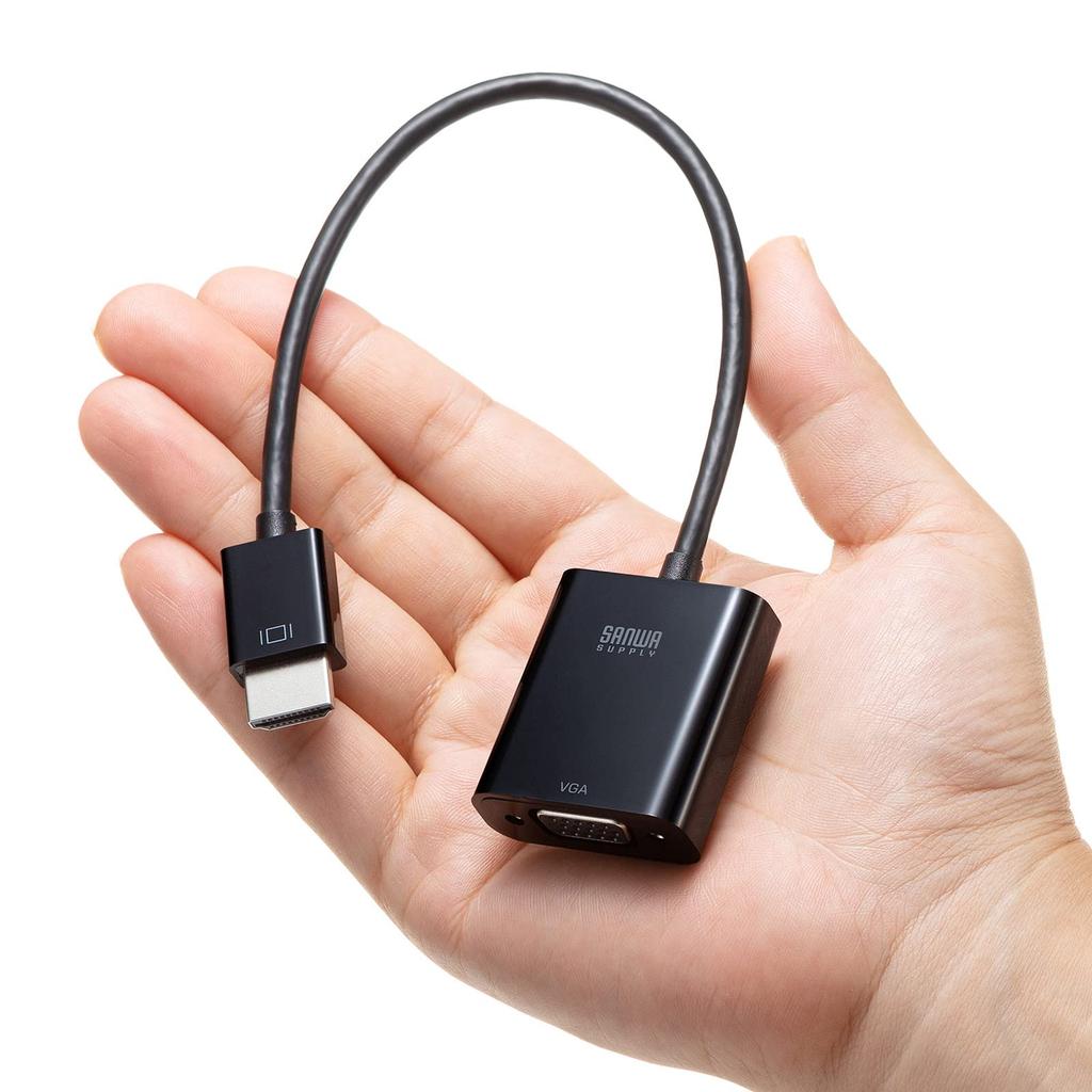 Sanwa Supply HDMI To VGA Adapter A Male To VGA (HDMI Female) AD-HD24VGA