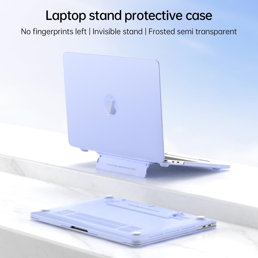For MacBook Pro 16 Inch (2024) (2023) (2021) (A2485/A2780/A2991) Case Kickstand Heat Dissipation Laptop Cover