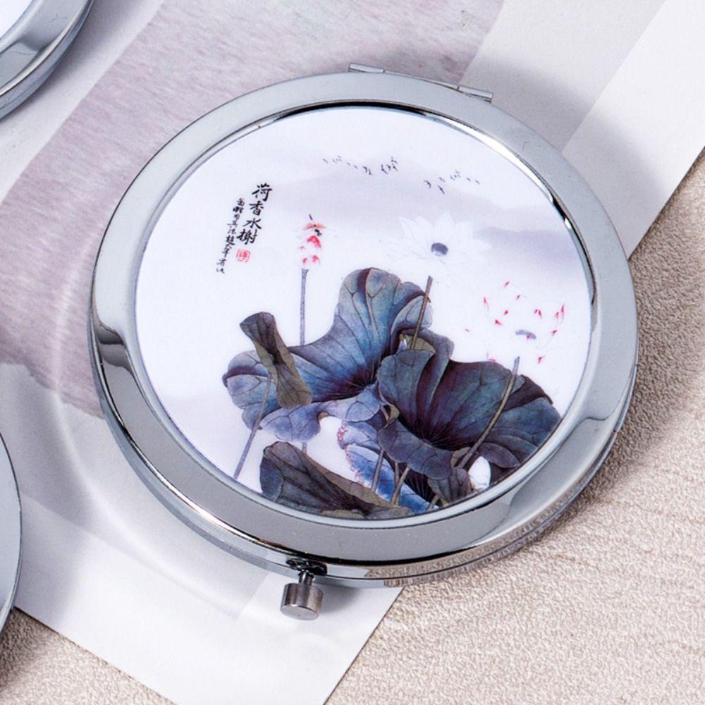 Китайский Древний Стиль Мини Зеркало Цветок Портативное Зеркало Зеркало для Красоты Компактное Зеркало Дети