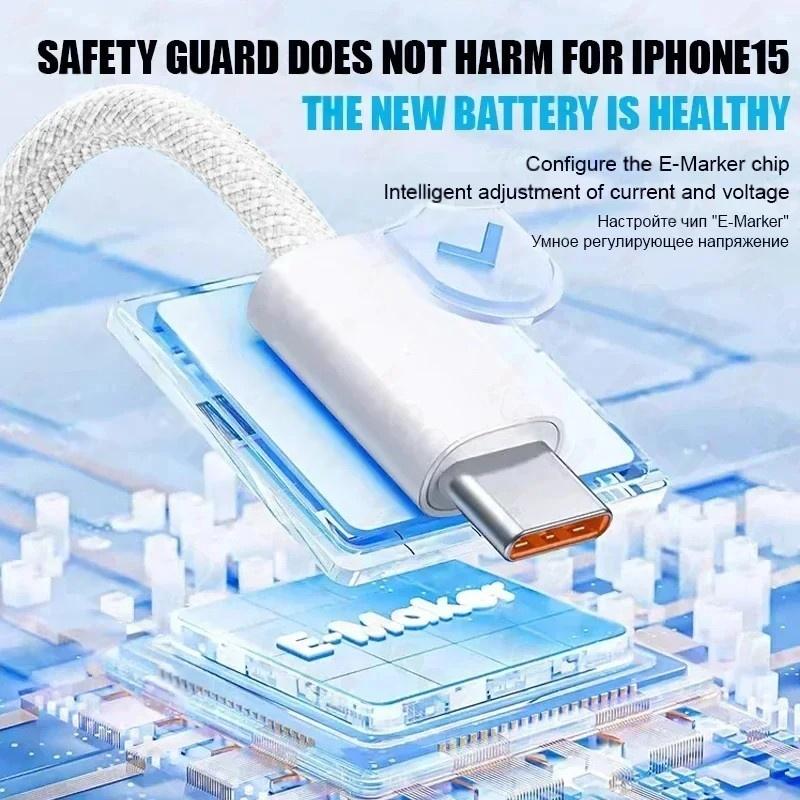 PD 35W быстрое зарядное устройство для iPhone 11 12 13 14 15 Pro Max кабель для быстрой зарядки для iPhone 15 Plus USB Type C линия передачи данных телефон зарядное устройство