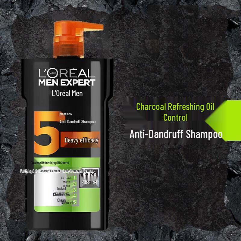 L'Oréal Men's Шампунь с углем для контроля жирности против перхоти
