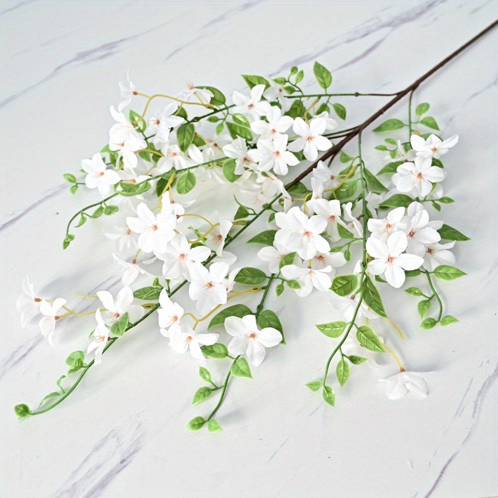 1Ps Outdoor Wedding Simulation Single 7-prong 37.4-inch Fake Flower Decoration for Outdoor Patio Garden Home Wedding Holiday Party Decoration
