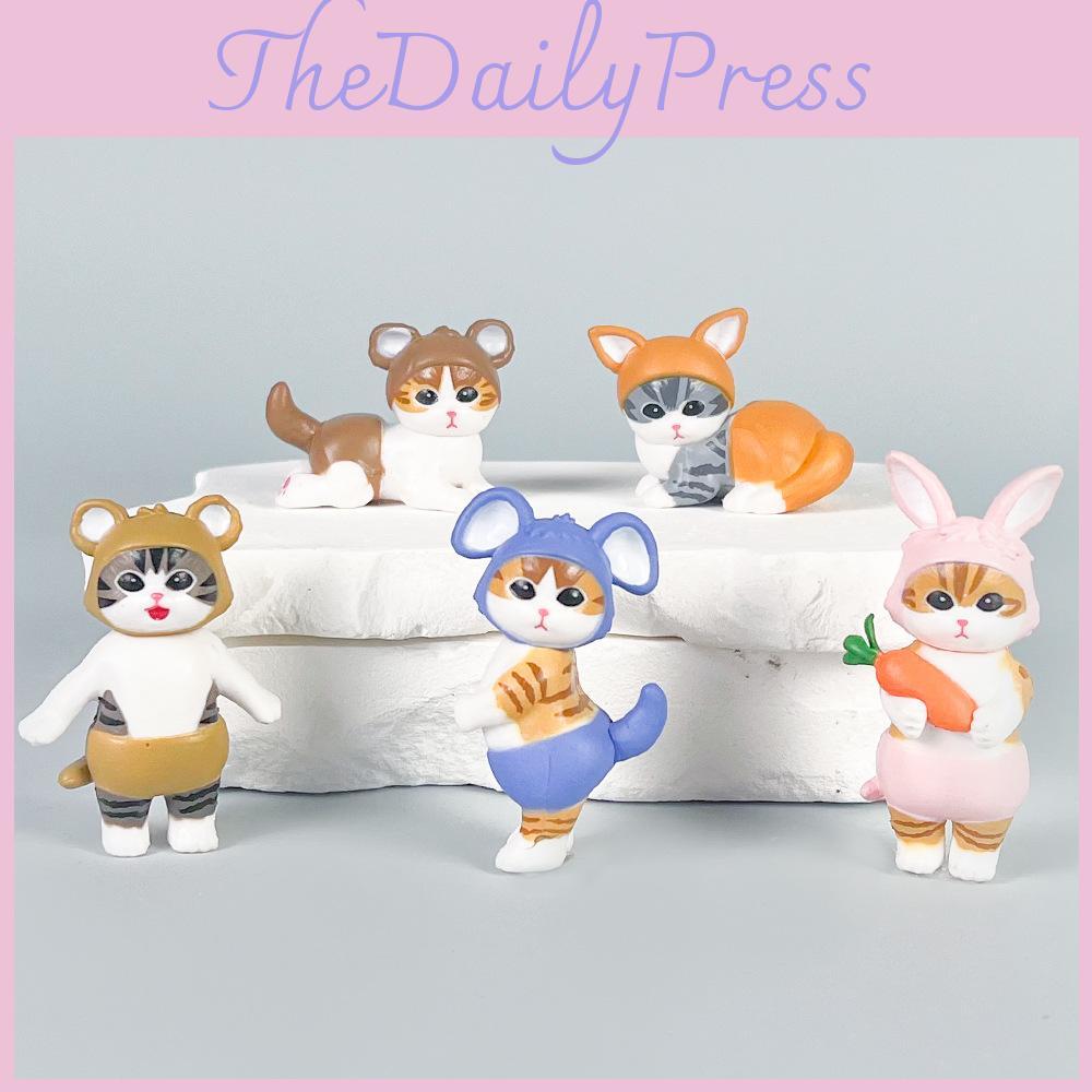 Mofusand Cute Cat Animal Costume Model Ornament Set For Kids And Fan Collectibles