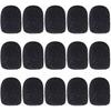 10 Pieces Microphone Headset Grill Windscreen Sponge Foam Black Mic Covers