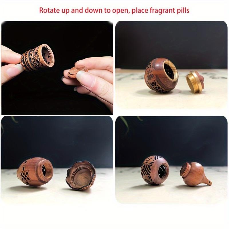 Подвеска-диффузор для ароматерапии из дерева ручной работы - Выберите из дизайнов Тыква, Пагода, Ваза, Фонарь, Барабан | Саше для эфирных масел для DIY брелоков