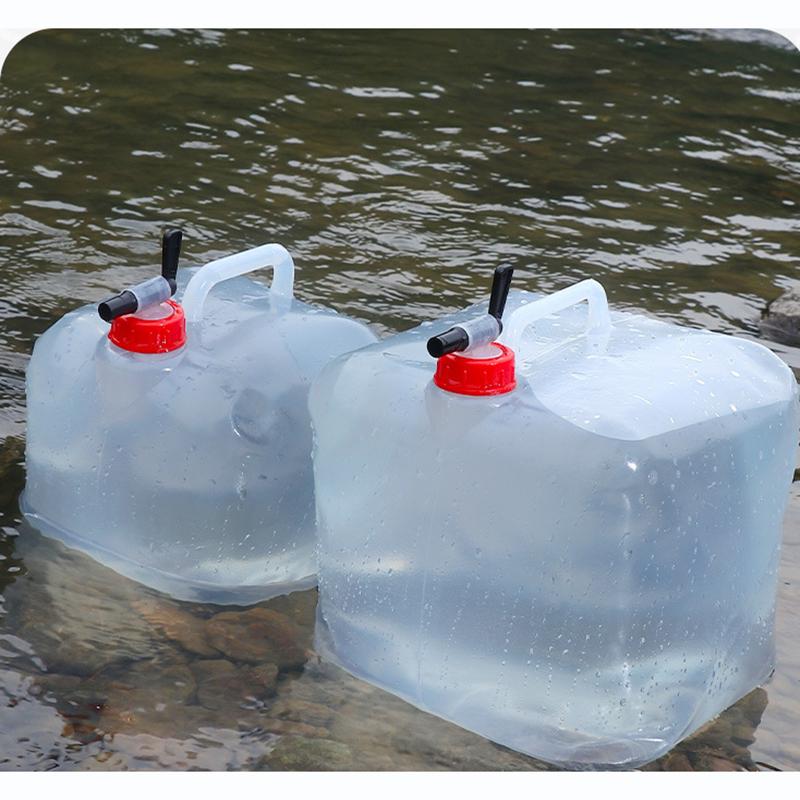 Складная емкость для воды с краном, портативный кувшин для воды большой емкости пищевого качества для кемпинга, автопутешествий