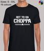 Get To Da Choppa Arnie Retro Movie Regular Fit T-Shirt Top TShirt for Men