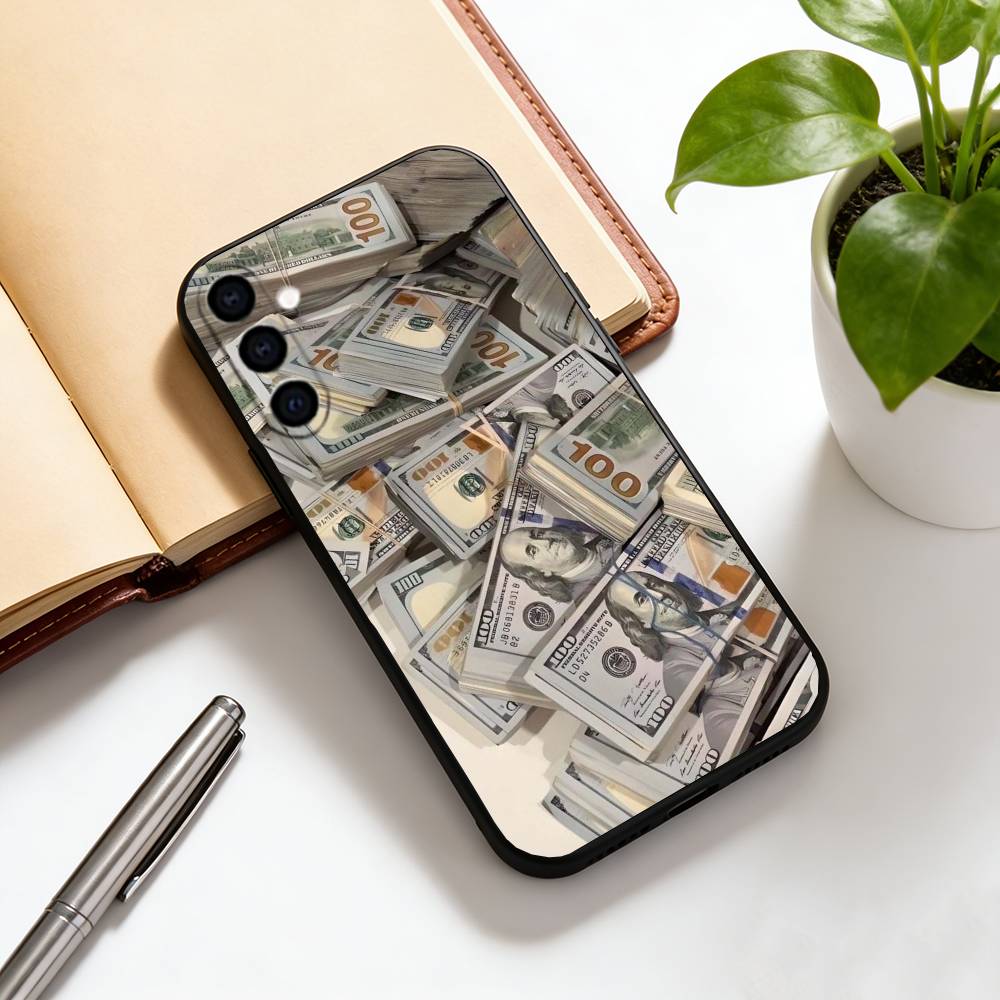 Financial freedom Phone Case For Samsung Galaxy A73,A72,A71,A70,A53,A52,A51,Soft Silicone Black Cover