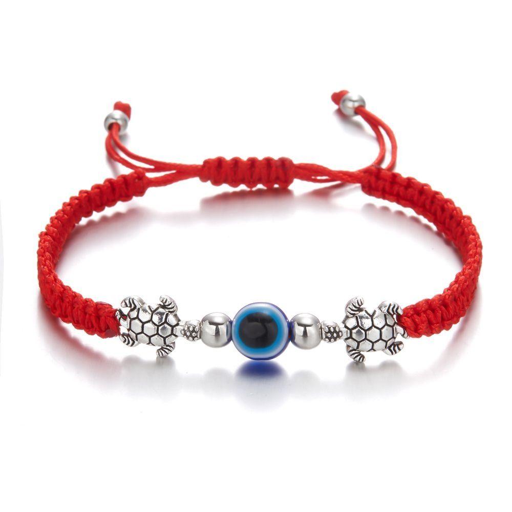 Friendship Flower Woven Braided Tortoise Hand Rope Lucky Bracelet Demon Eye Bracelet For Women
