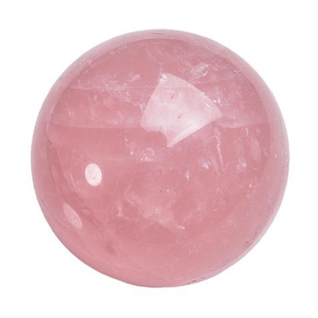 Розовый кварцевый кристаллический шар 4 см, маленький хрустальный шар для домашнего офиса, декора и медитаций, усиливающих любовь и гармонию