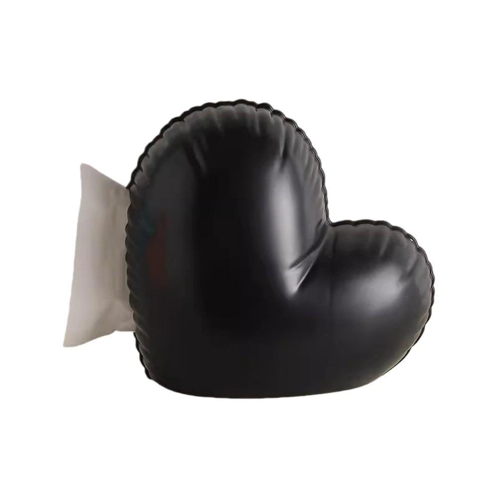 ABS Love Heart Tissue Box Waterproof Modern Style Inflatable Heart Tissue Container Decorative Colorful