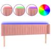VidaXL LED Headboard Bedroom Furniture Double Bed Accessory Head of Bed Frame Interior Pink 3123545