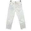 Cut-off Processing Denim Pants W26 White Men's Used