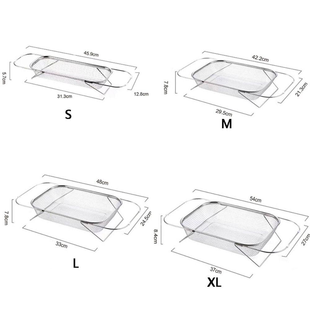 Мелкоячеистая расширяемая дуршлаг для мойки из нержавеющей стали сито для мойки сушилка для посуды овощи