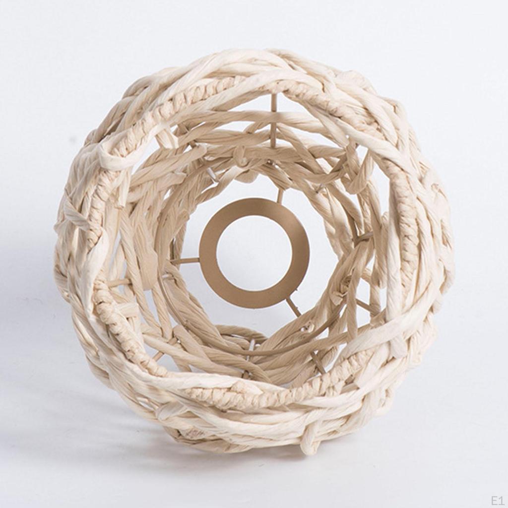 Абажур для лампы, легкий в установке, модный, бохо, бумажный канат, макраме для прикроватной тумбочки в общежитии