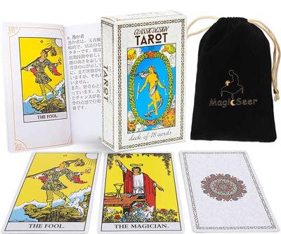 Классические карты Таро MagicSeer Колода Таро с японским путеводителем и бархатным мешочком 78 карт Гадание