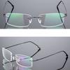Сверхлегкие безободковые очки Оправа для очков из титанового сплава Мужские Высококачественные Суперэластичные Металлические Дужки Оправа для очков