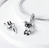 925 Silver Lipstick High Heels Charms For Lady Pendant Fit Bracelet DIY Ornament