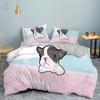 French Bulldog Printing Children Kids Bedding Sets Polyester Duvet Cover Pillowcase Queen King Size Cute Pet Puppy Quilt Cover