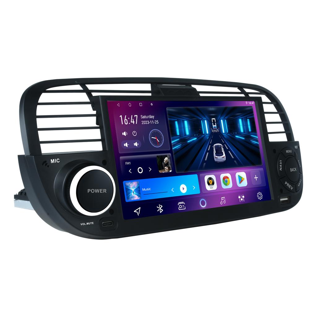 7-дюймовый Android-автомагнитола для FIAT 500 2007-2015, мультимедийный проигрыватель, GPS-навигация, поддержка автомагнитолы Carplay BT DAB OBD2 TPMS