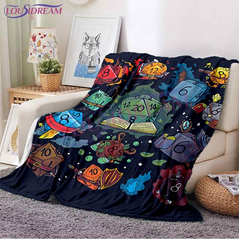 D & D D20 одеяло для игры в кости флисовое одеяло Weaver of Lore & Fate легкое одеяло нечеткое мягкое одеяло для детей и взрослых
