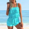 Women's Swimwear Tankini 2 Piece Swimsuit Multi Colored Starfish Shells Print Vacation Bathing Suits