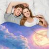 1pc Dream Train Digital Printed Design Blanket - All-Season Soft Flannel Throw with Vibrant Train & Floral Scene, Mixed Colors