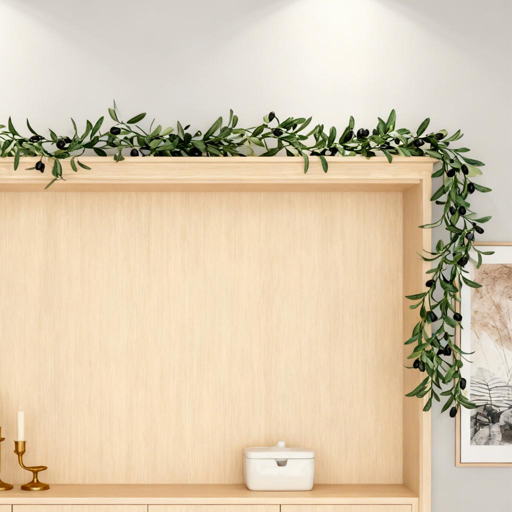 Artificial Eucalyptus Garland 6 Feet Long Faux Leaf Vine for Indoor Outdoor Home Wedding Party Wall Table Decor