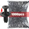 1000 шт. 8 мм пластиковые заклепки крепежные винты автомобильный бампер крыло черные заклепки автомобильные крепежные зажимы для Toyota Focus Kia Nissan Yamaha