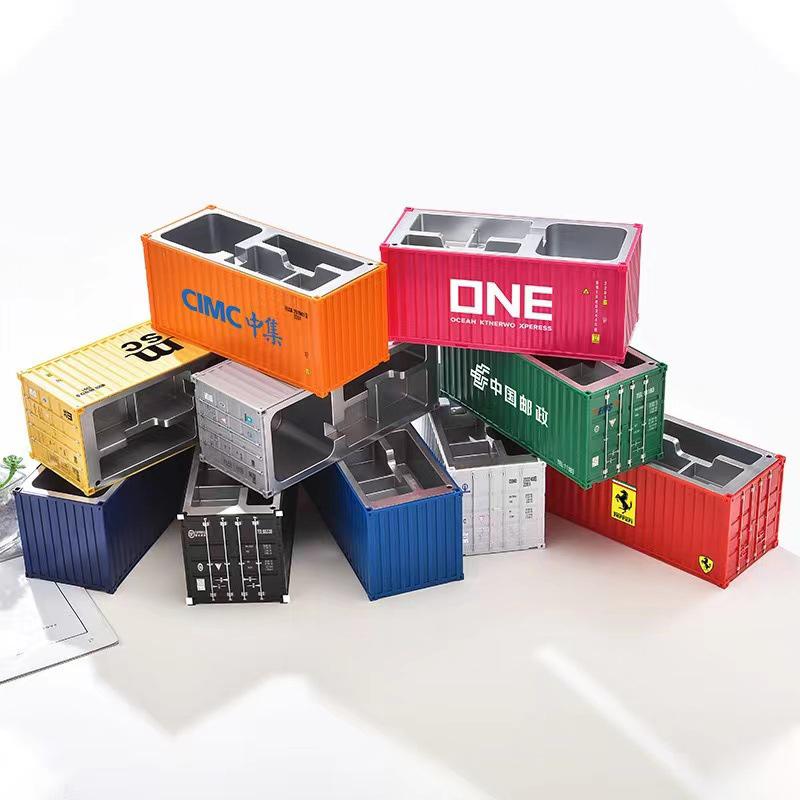 1:30 Имитация Модель Морского Контейнера Украшение Пластиковый Подставка для Ручек Настольный Органайзер для Канцелярских Принадлежностей Визитница