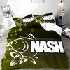 Nash Fishing Logo Duvet Cover Pillowcase Bedding Set Adult Boy Girl Bedroom Decoration Children Gift Single Double Large Size