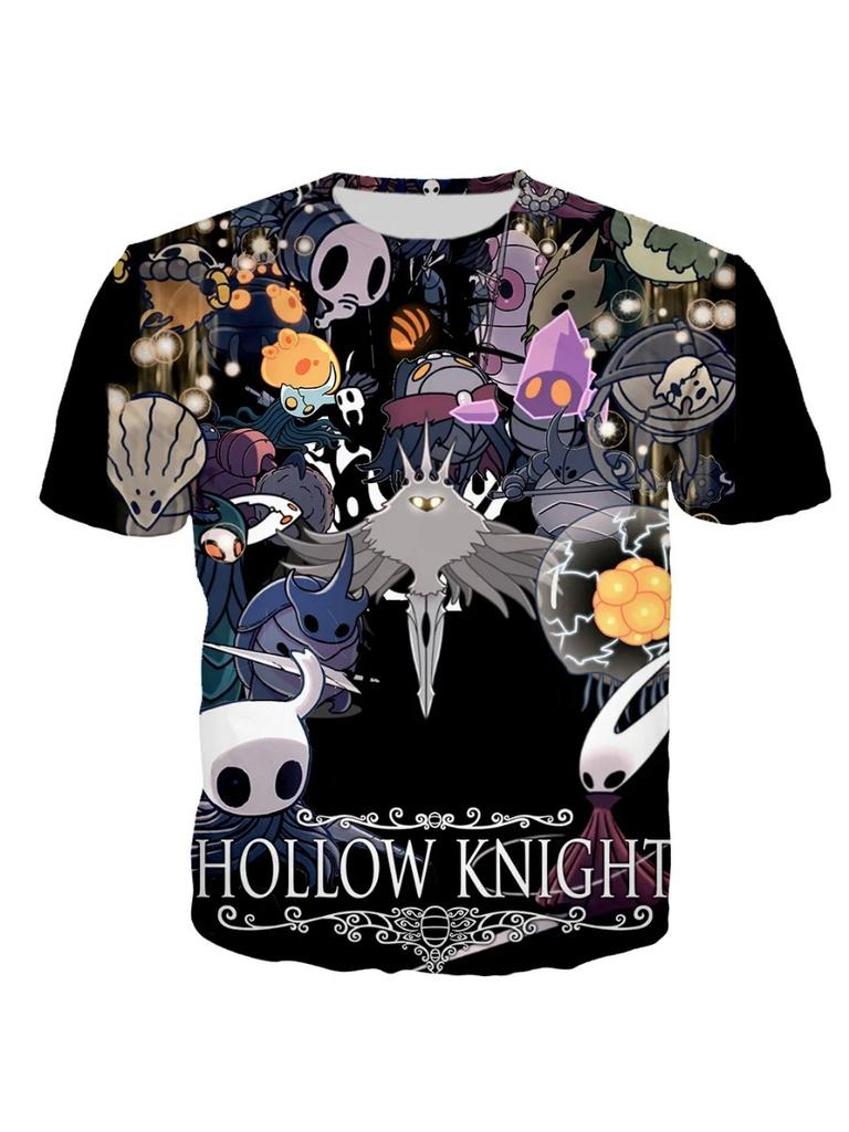 Летние футболки с 3D-печатью по игре Hollow Knight для мужчин и женщин, модная уличная одежда, с коротким рукавом