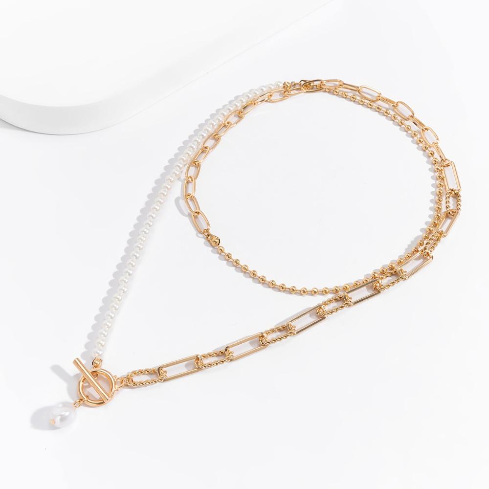 Темперамент, длинная шариковая цепочка, простота, персонализированное жемчужное ожерелье для женщин