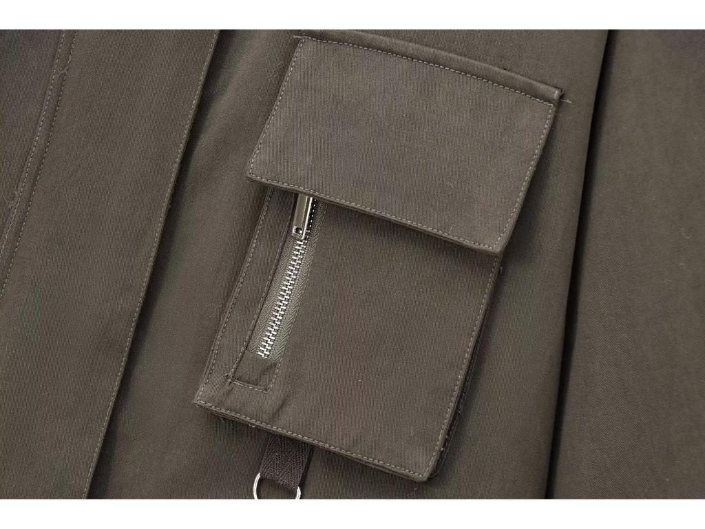 Женская ретро куртка из вощеной кожи с вельветовым воротником 2025 - Европейский и американский повседневный стиль