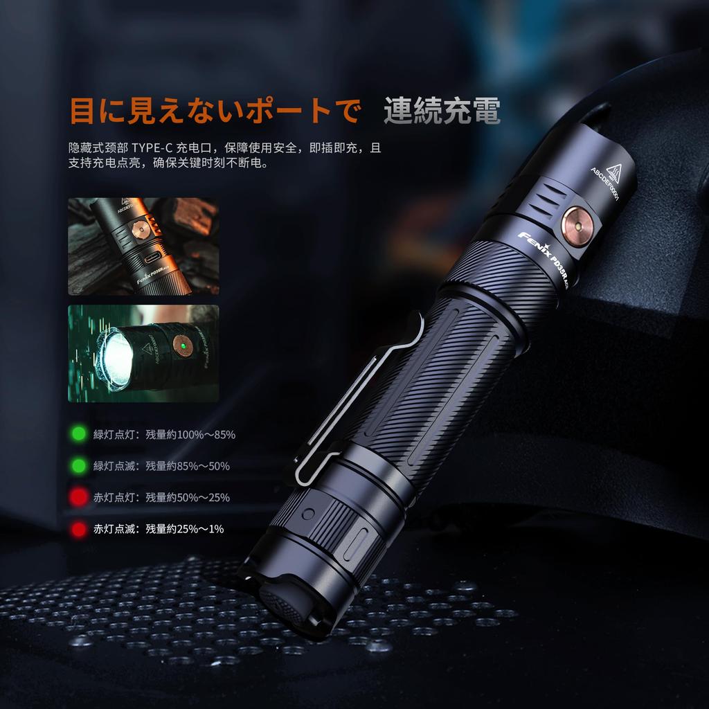 fenix PD35R ACE Перезаряжаемый светодиодный 2000 720 часов работы от батареи Портативный IP68 380 м Катастрофа Высокий Тактический Удобный для улицы и Питание от аккумулятора 4000 мАч