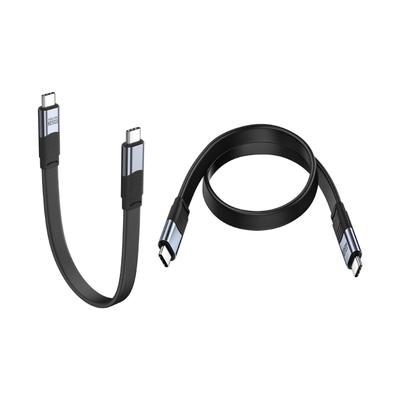Кабель USB4 Плоский Кабель для передачи данных для телефона, ноутбука, устройств Высокоскоростная передача 40 Гбит/с Поддержка видео 8K Быстрая зарядка 240 Вт