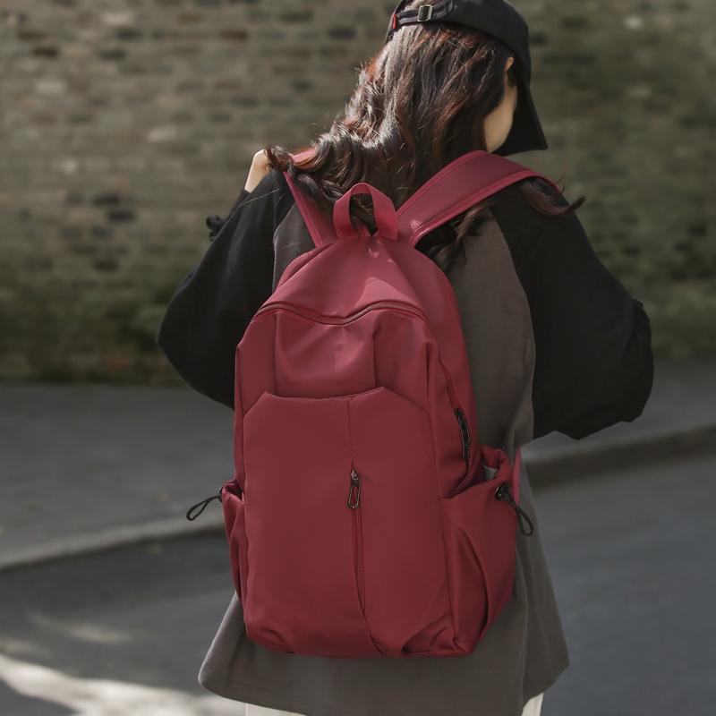 Рюкзак Простой однотонный рюкзак для студентов кампуса Школьный рюкзак