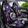 Sugar Skulls Purple Car Seat Covers Pack Of 2 Universal Front Seat Protective Cover Four Seasons Seat Cushion Cover Halloween