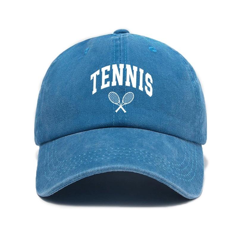 1pc Retro Tennis Racket Printted Baseball Caps for Women,Casual Outdoor Adjustable Driver Caps Suitable for Spring and Summer