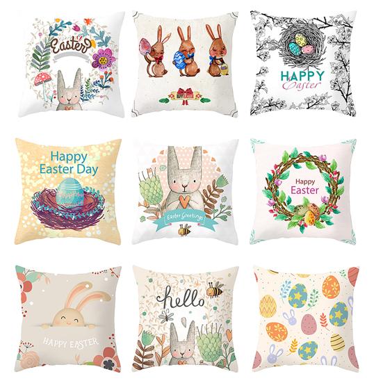 Наволочка с буквами, потайная молния, декоративная Пасхальный кролик, яйца, диван, спальня, автомобильная подушка, чехлы, товары для дома