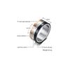 Rockyu brand ring men's Fashionable silver pink gold black Triple rotation ring No. 14 stainless engraved ring fashion accessories