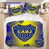 Boca Juniors Pattern Bedding Quilt Set Quilt Cover Pillowcase Home Decoration Birthday Gift (1 * duvet cover + 2 * pillowcase, without core)
