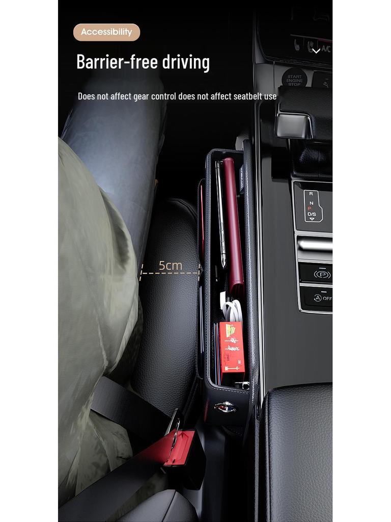 Car Seat Gap Organizer - Waterproof Interior Storage Box for Phone and Accessories