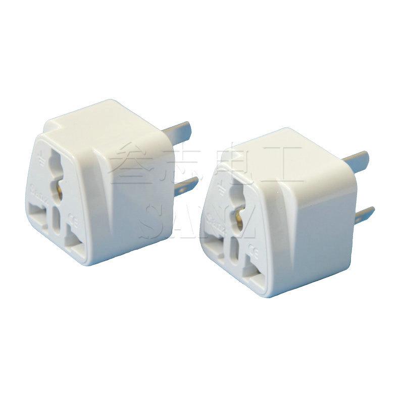 Универсальный адаптер с заземлением, 3-контактный, из чистой меди, для вилок США, Великобритании, ЕС к австралийской розетке