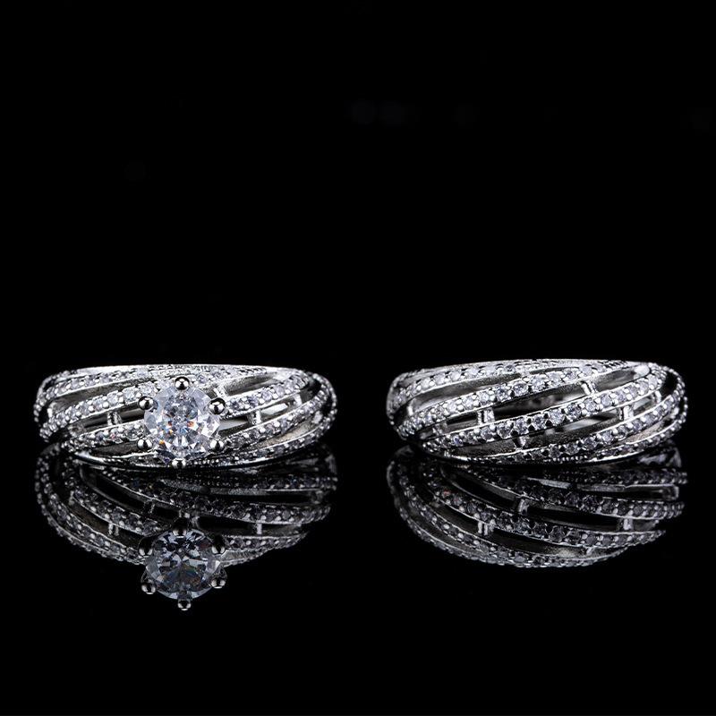 Creative Personality Jewelry Full Diamond Ring Premium Zircon Multi-Layer Spiral Winding Ring
